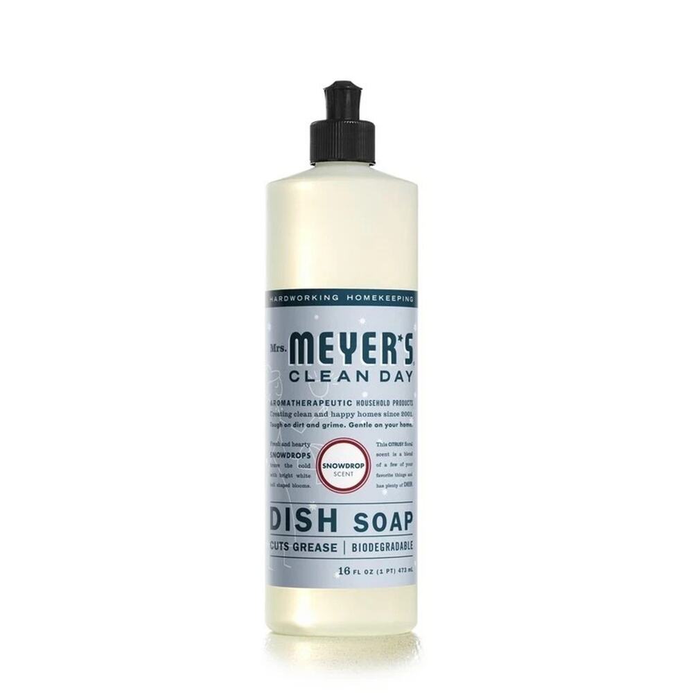 Mrs. Meyer's Clean Day Liquid DISH Soap 16 oz SNOWDROP Scent Seasonal NEW